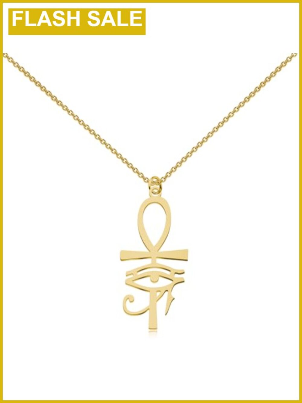 Egyptian Eye Pendant Necklace Stainless Steel Charm Jewelry